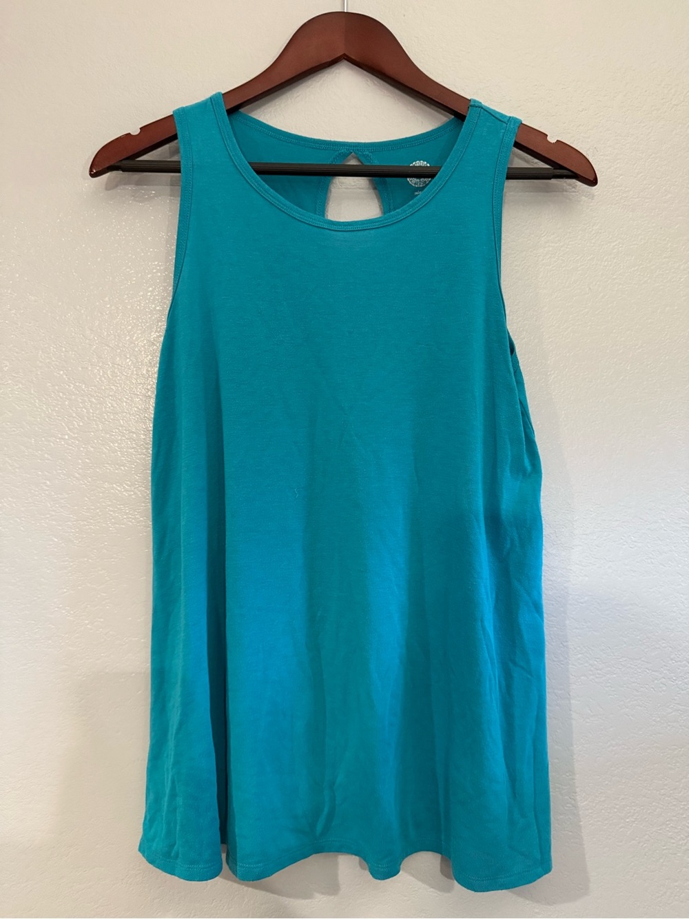 SO Teal A-Line Tank Top - Sleeveless Scoop Neck